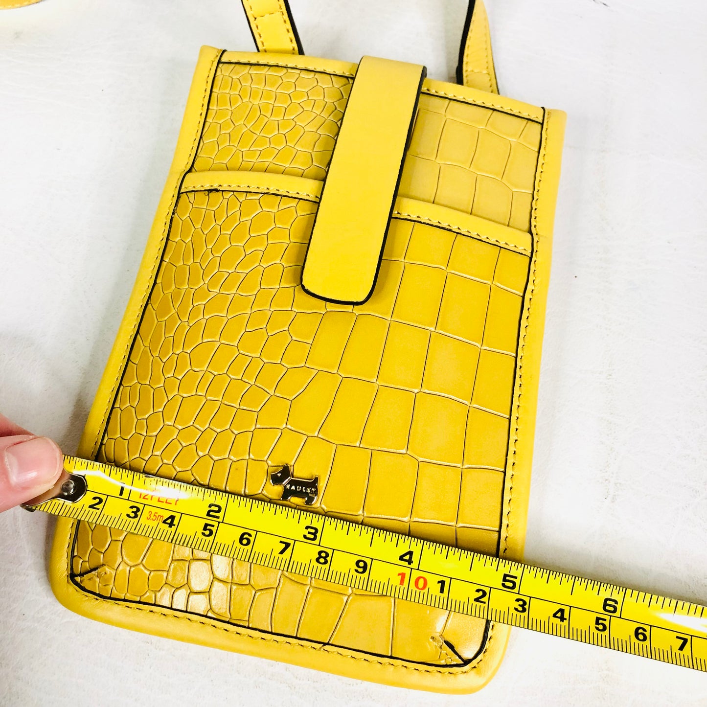 Radley London Cecil Road Mustard Yellow Leather Medium/Large Phone Crossbody Bag NEW