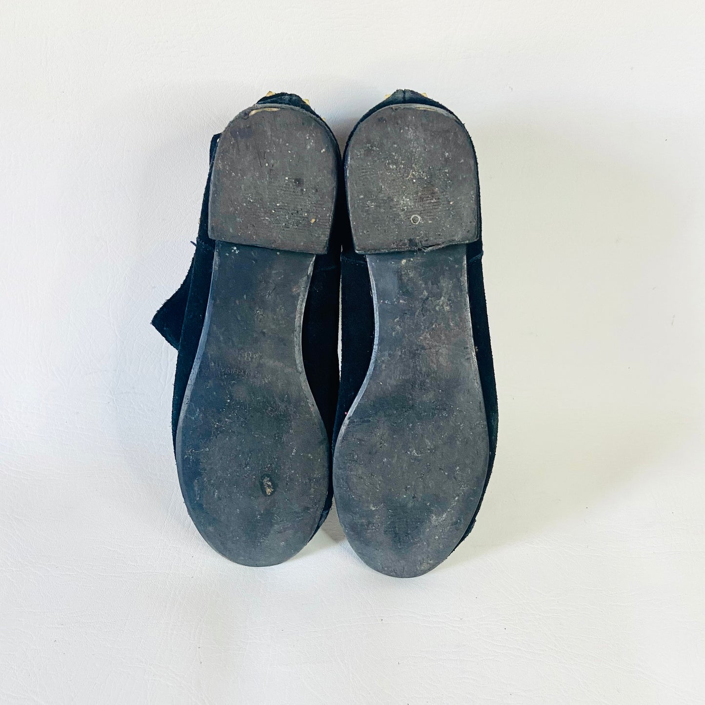 Topshop | Millicent Studded Black Suede Flat Ankle Boots | Edgy Boho Festival | Size 5 (38)