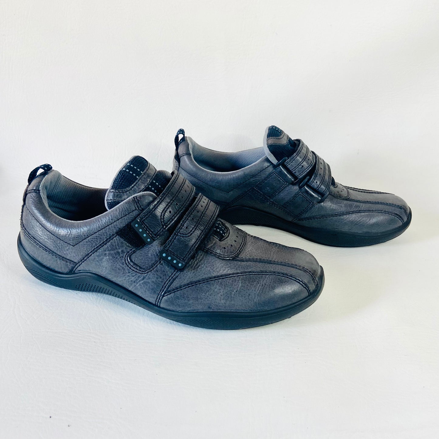 Hotter | Energise Men's Leather Casual Shoes Trainers | Dark Grey | Size 9 (43) | NEW