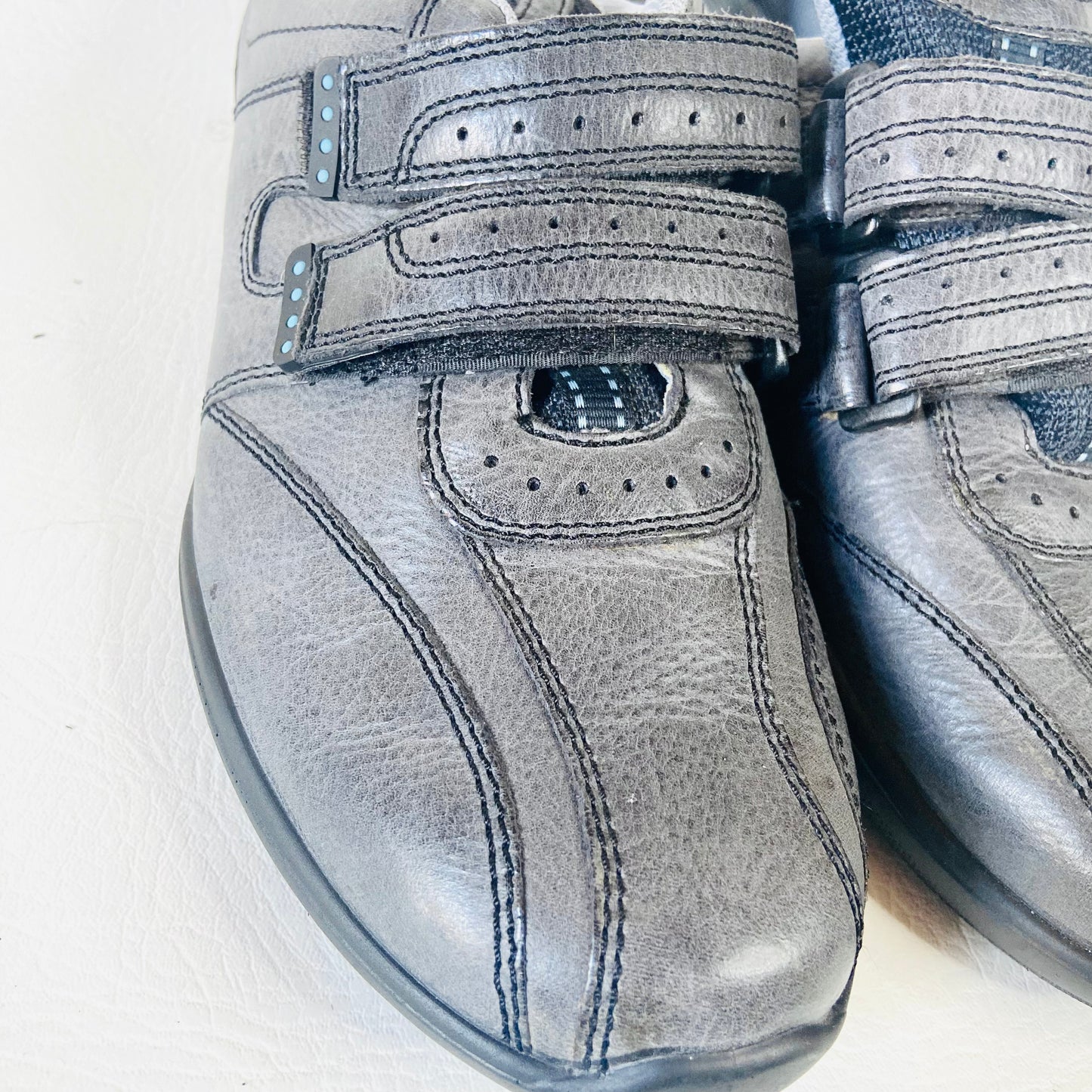 Hotter | Energise Men's Leather Casual Shoes Trainers | Dark Grey | Size 9 (43) | NEW