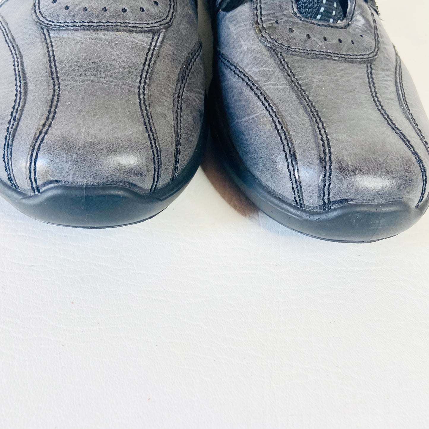 Hotter | Energise Men's Leather Casual Shoes Trainers | Dark Grey | Size 9 (43) | NEW