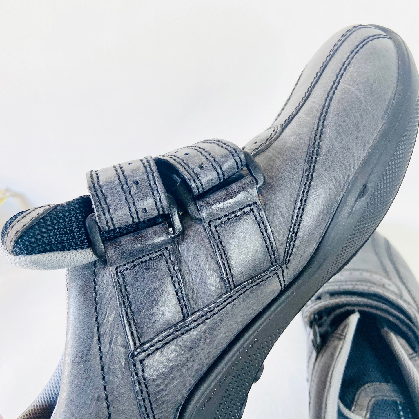 Hotter | Energise Men's Leather Casual Shoes Trainers | Dark Grey | Size 9 (43) | NEW