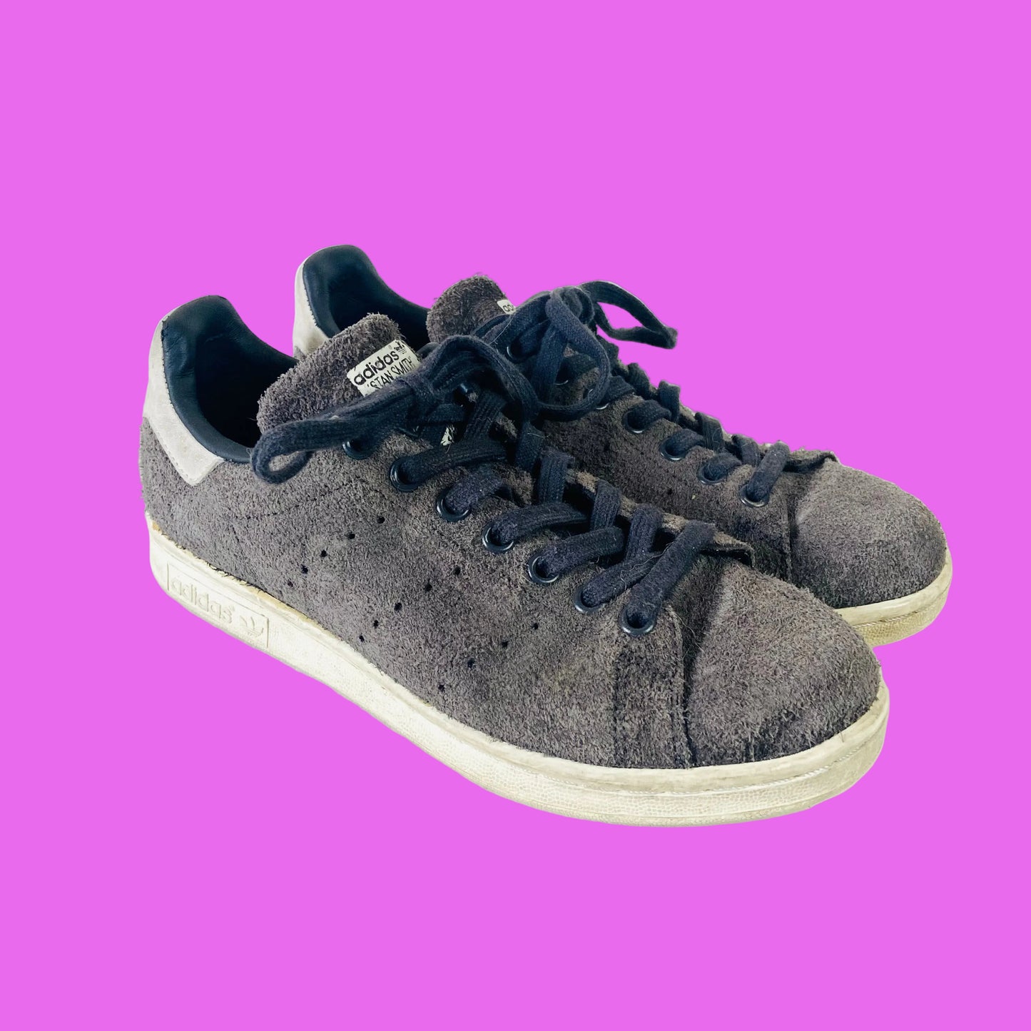 Adidas Originals | Stan Smith | Dark Grey | Suede Casual Trainers Sneaker | Mens Unisex | Size UK 5