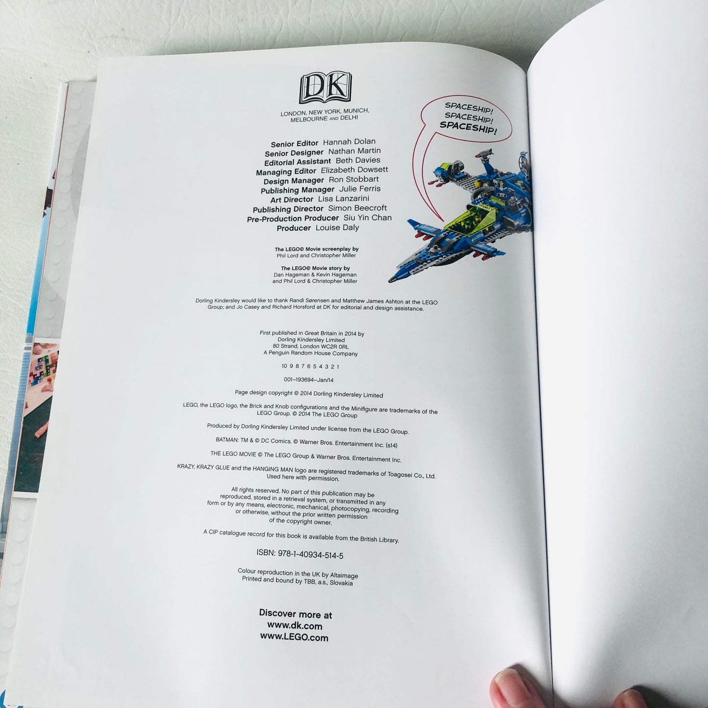 The Lego Movie: The Essential Guide by Hannah Dolan (DK Books Hardback 2014) Book
