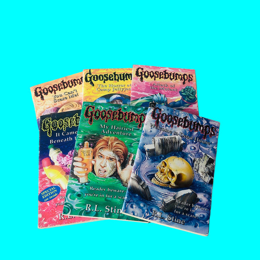Vintage Goosebumps R.L Stine 6 Book Bundle 1990s - Kids Spooky Paperbacks
