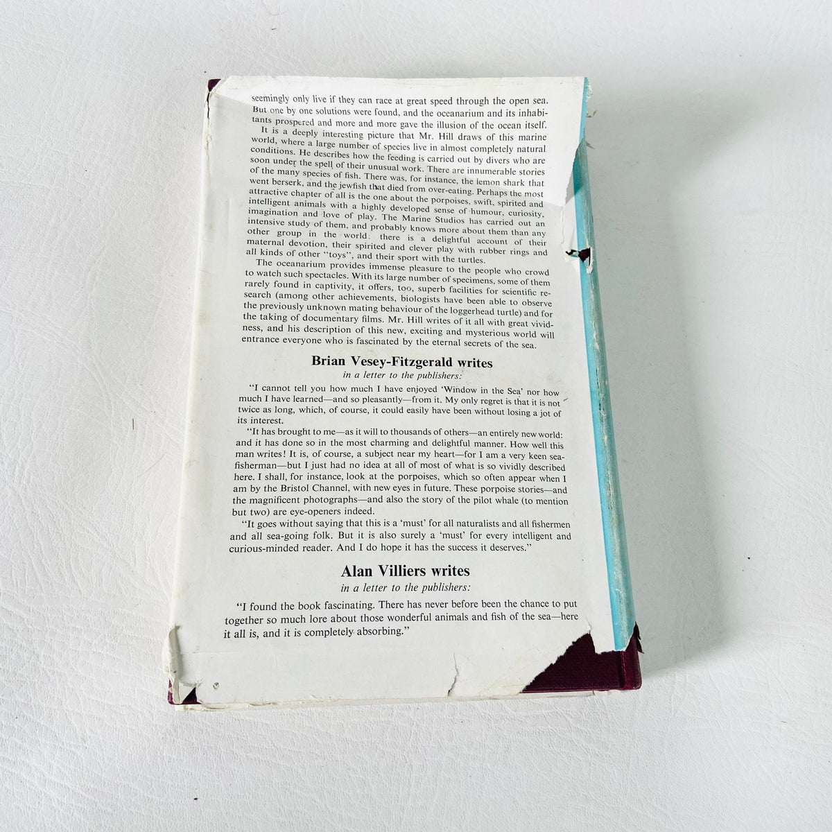 Window In The Sea | Ralph Nading Hill | Illustrated Hardback W/ Dust Jacket |1st Edition 1956