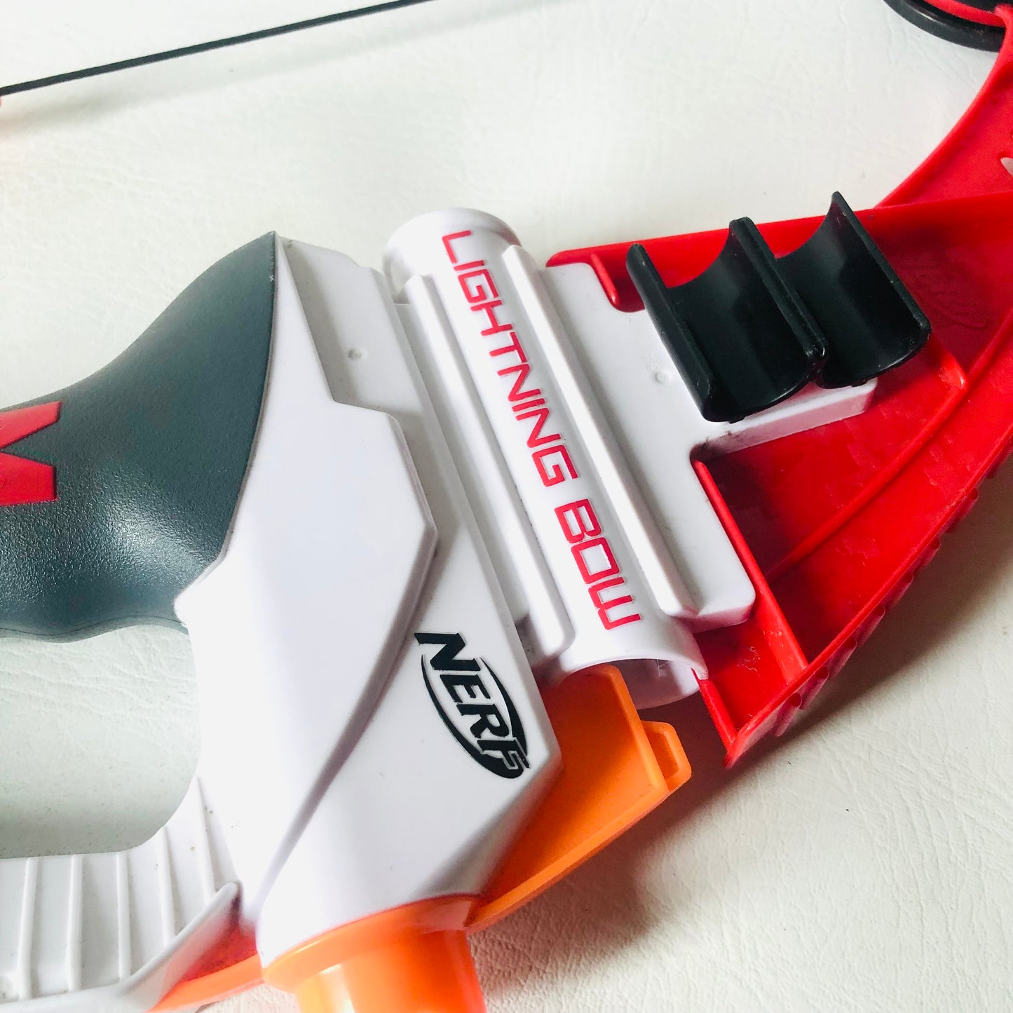 Nerf Mega Lightning Bow Red & White - Tested Working No Darts - RARE
