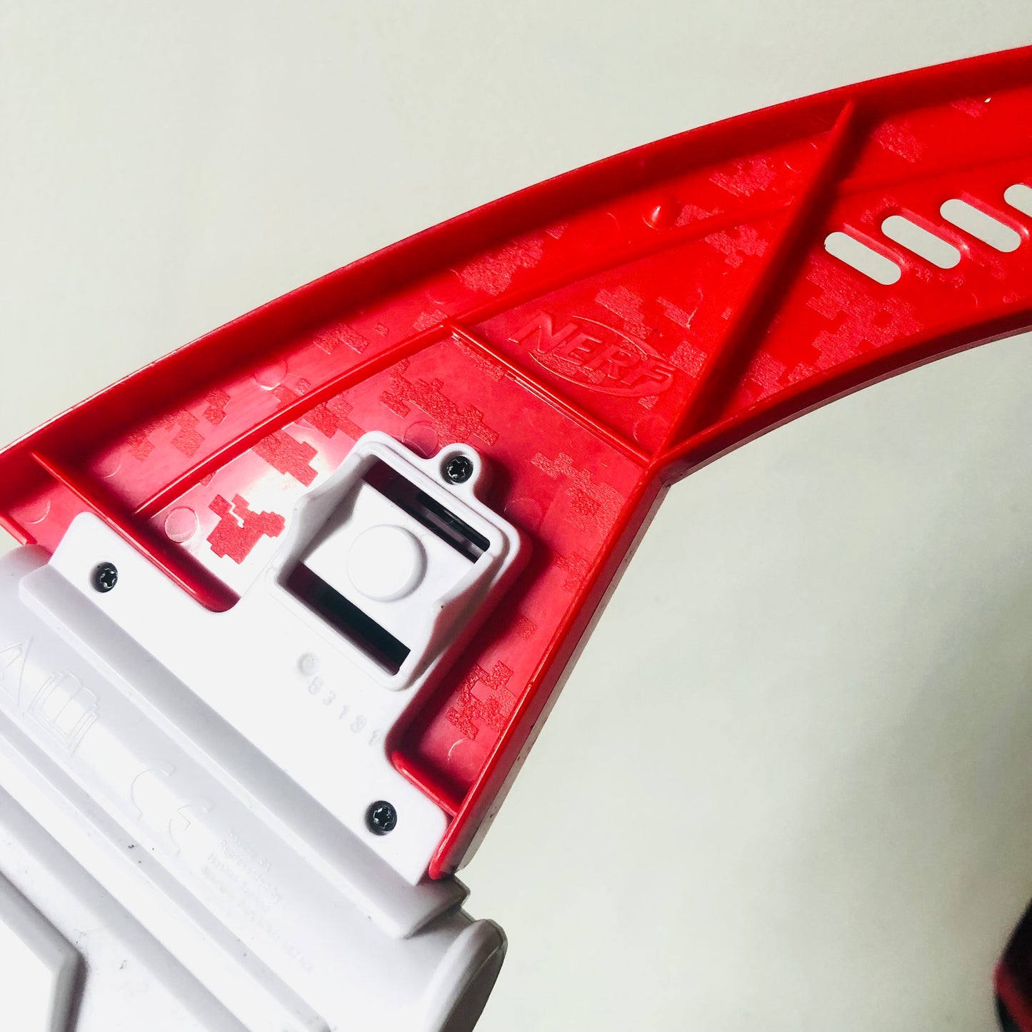 Nerf Mega Lightning Bow Red & White - Tested Working No Darts - RARE