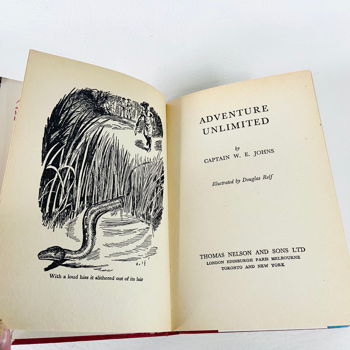 Adventure Unlimited | Captain W. E. Johns | Hardcover Hardback | Dust Jacket | Vintage 1958