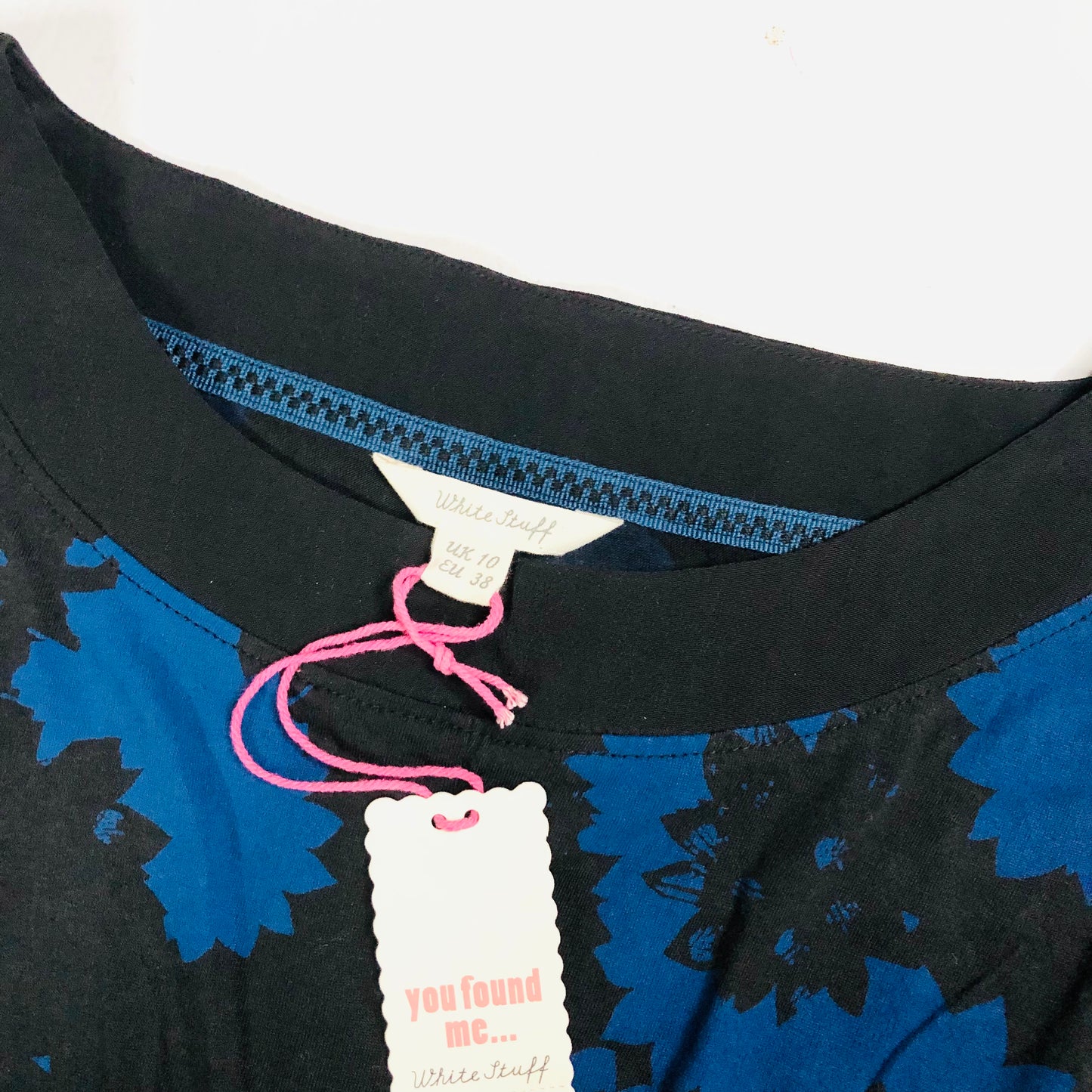 White Stuff Holly Jersey Tunic Dress Top Dark Grey Blue Twist Front Size 10 NEW