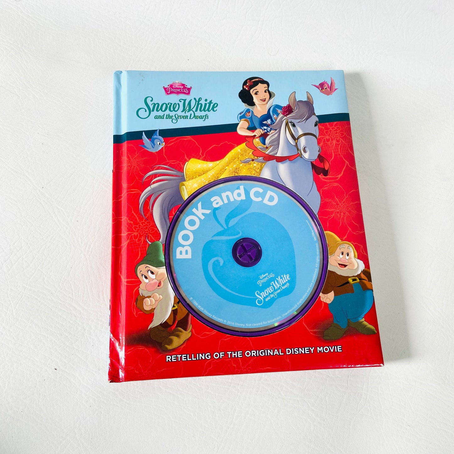 Disney Princess | 2x Read Along Book & CD Bundle | Kids Young Reader | Little Mermaid & Snow White