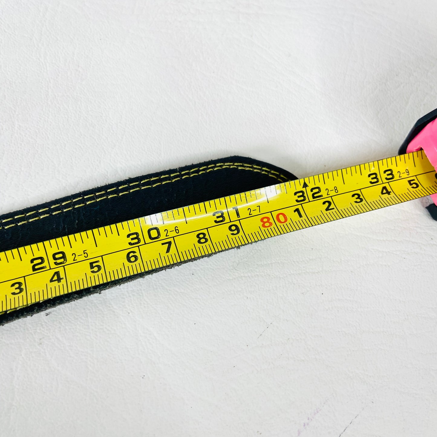 Vintage Black & Gold Leather Belt | Unisex | Size Small | 1" Wide | Made in the UK