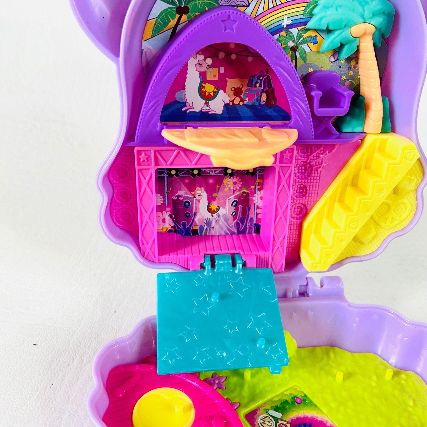 Polly Pocket | Camp Adventure Llama Compact | Playset With Figures & Accessories | 60% Complete