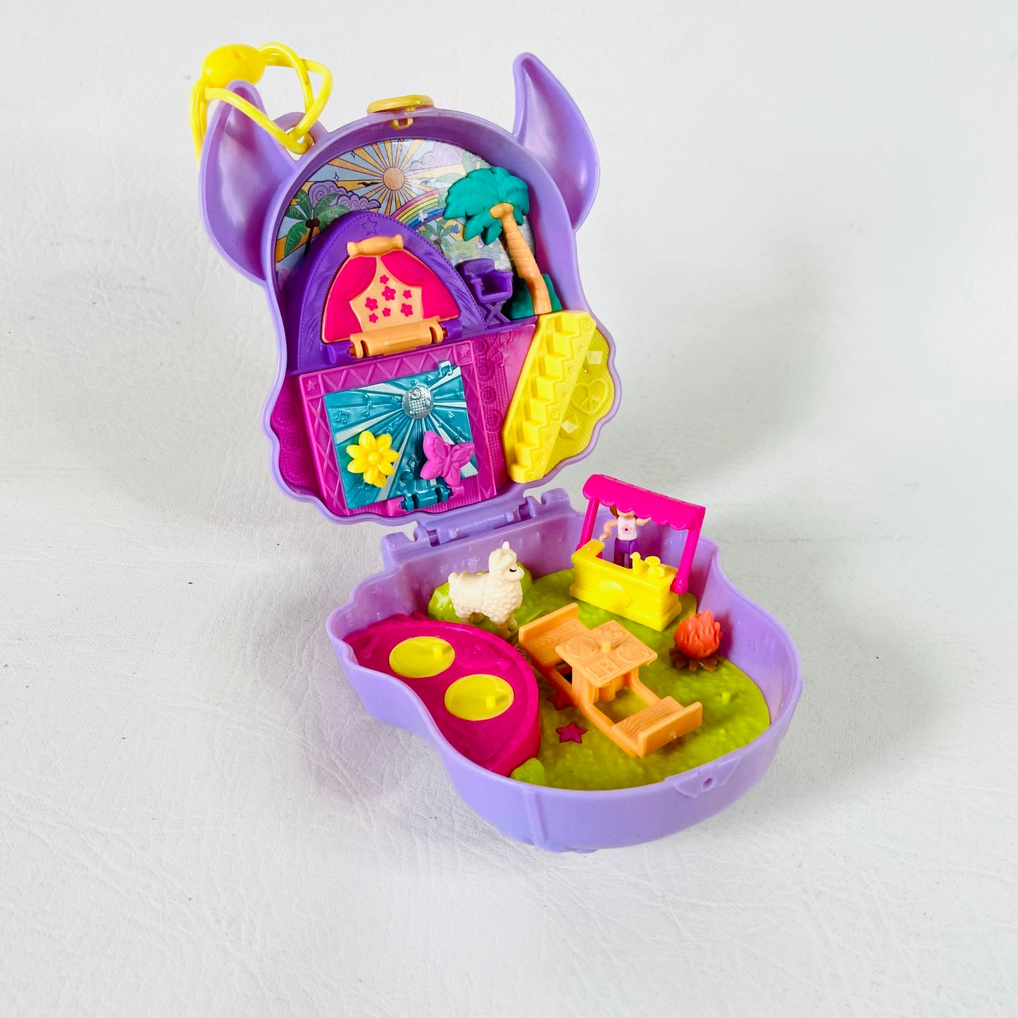 Polly Pocket | Camp Adventure Llama Compact | Playset With Figures & Accessories | 60% Complete