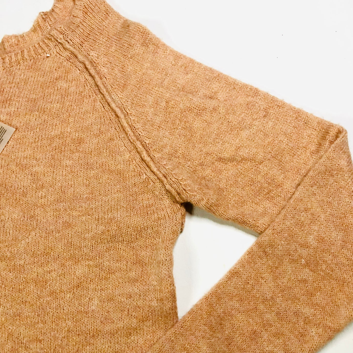 Sandwich_ Clothing Peach Nude Wool Blend Knit Jumper Split Back Size XL NEW