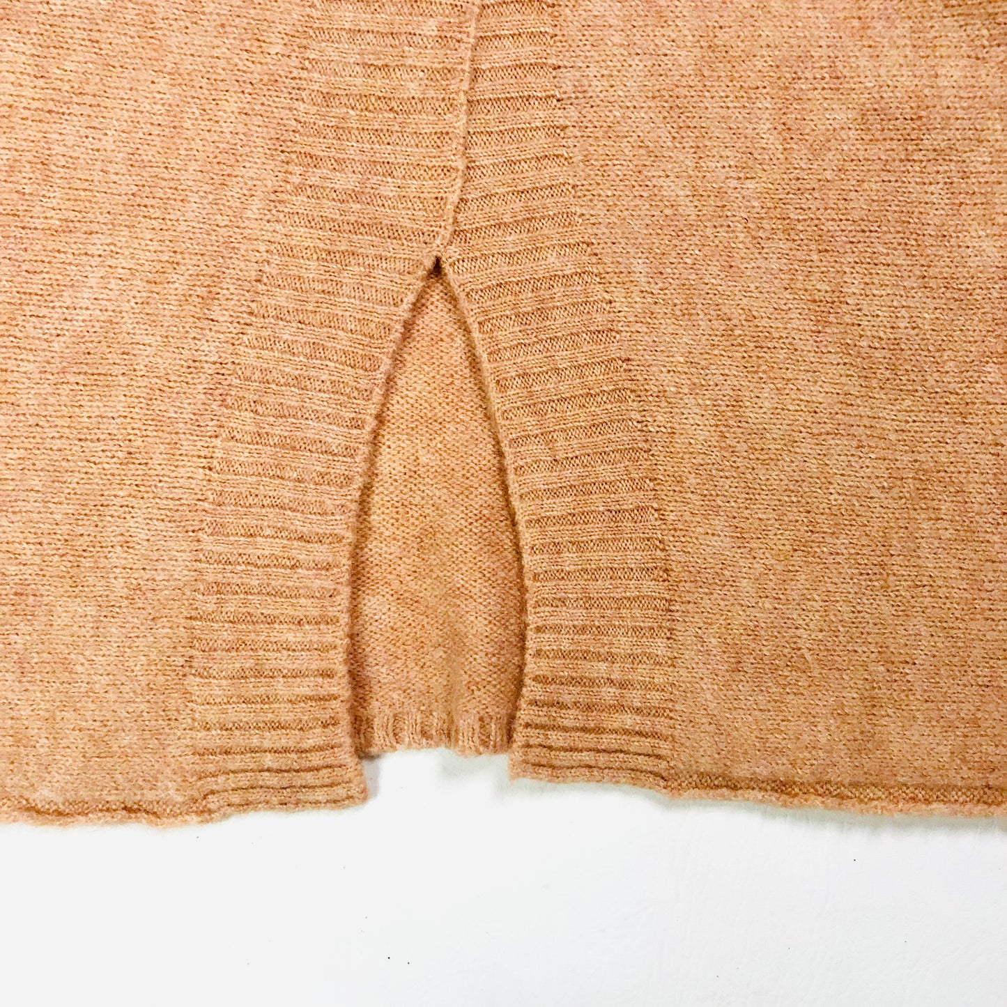 Sandwich_ Clothing Peach Nude Wool Blend Knit Jumper Split Back Size XL NEW