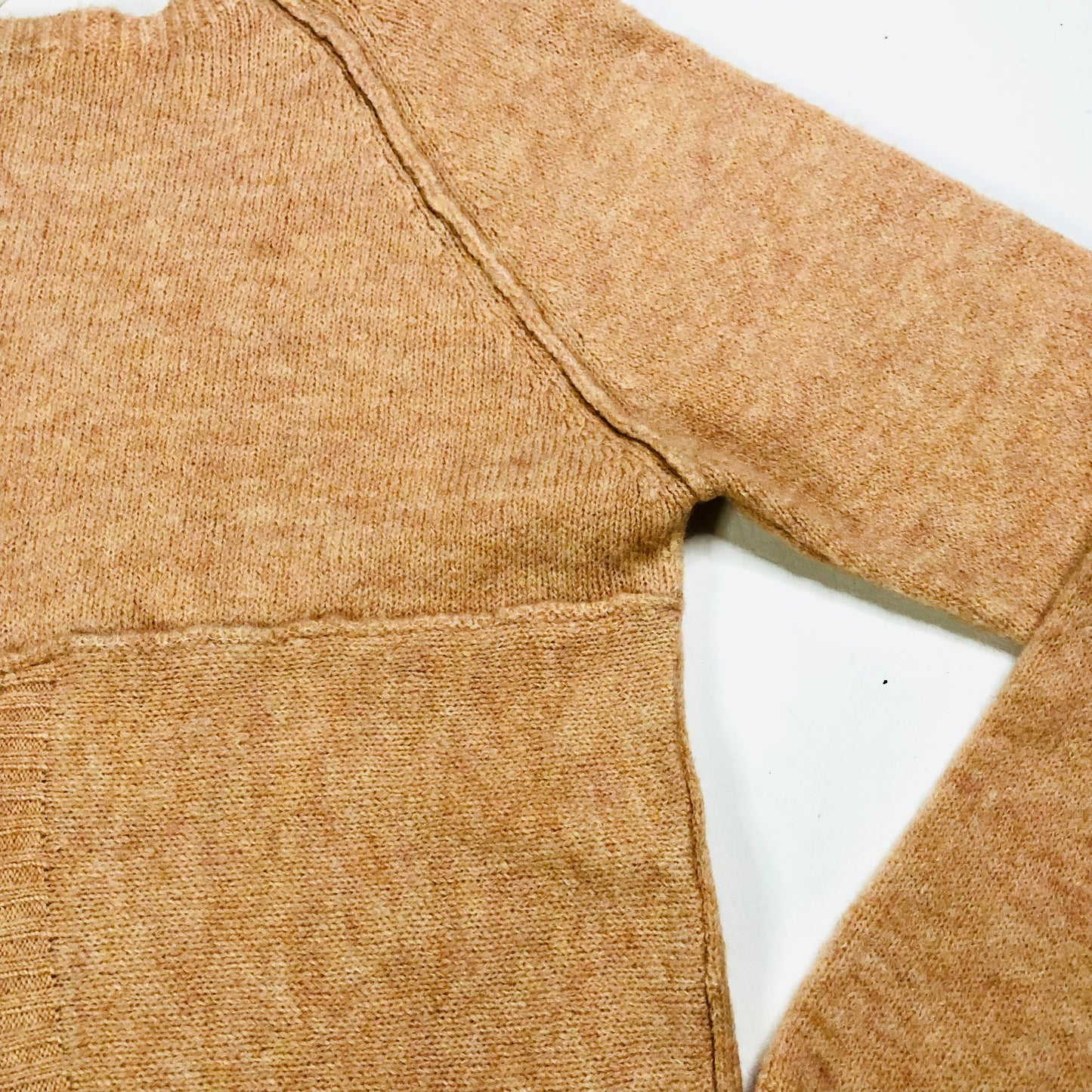 Sandwich_ Clothing Peach Nude Wool Blend Knit Jumper Split Back Size XL NEW