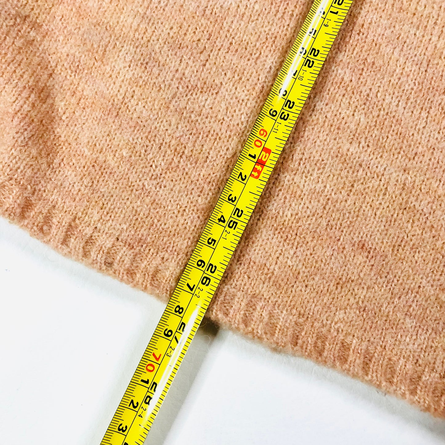 Sandwich_ Clothing Peach Nude Wool Blend Knit Jumper Split Back Size XL NEW