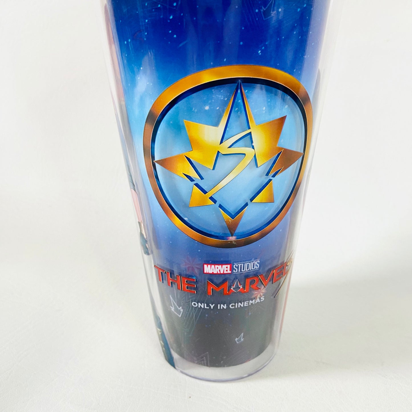 The Marvels | Odeon Exclusive | Collectors Cup  | Sipper Cup Tumbler With Lid | Official Licensed | Red & Blue
