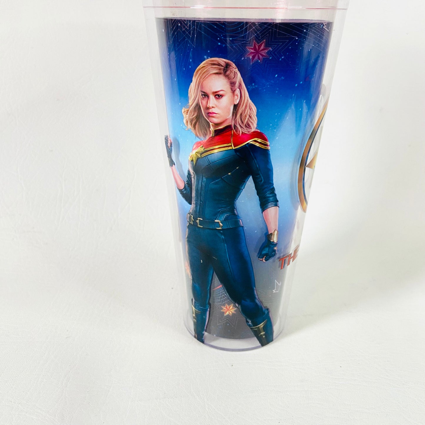 The Marvels | Odeon Exclusive | Collectors Cup  | Sipper Cup Tumbler With Lid | Official Licensed | Red & Blue