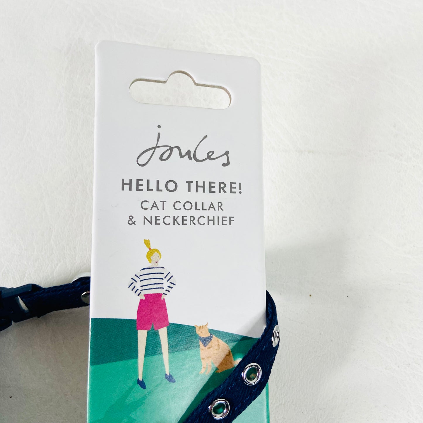 Joules | "Hello There" | Cat Collar & Neckerchief | Navy Blue Polkadot | Safety Release | NEW