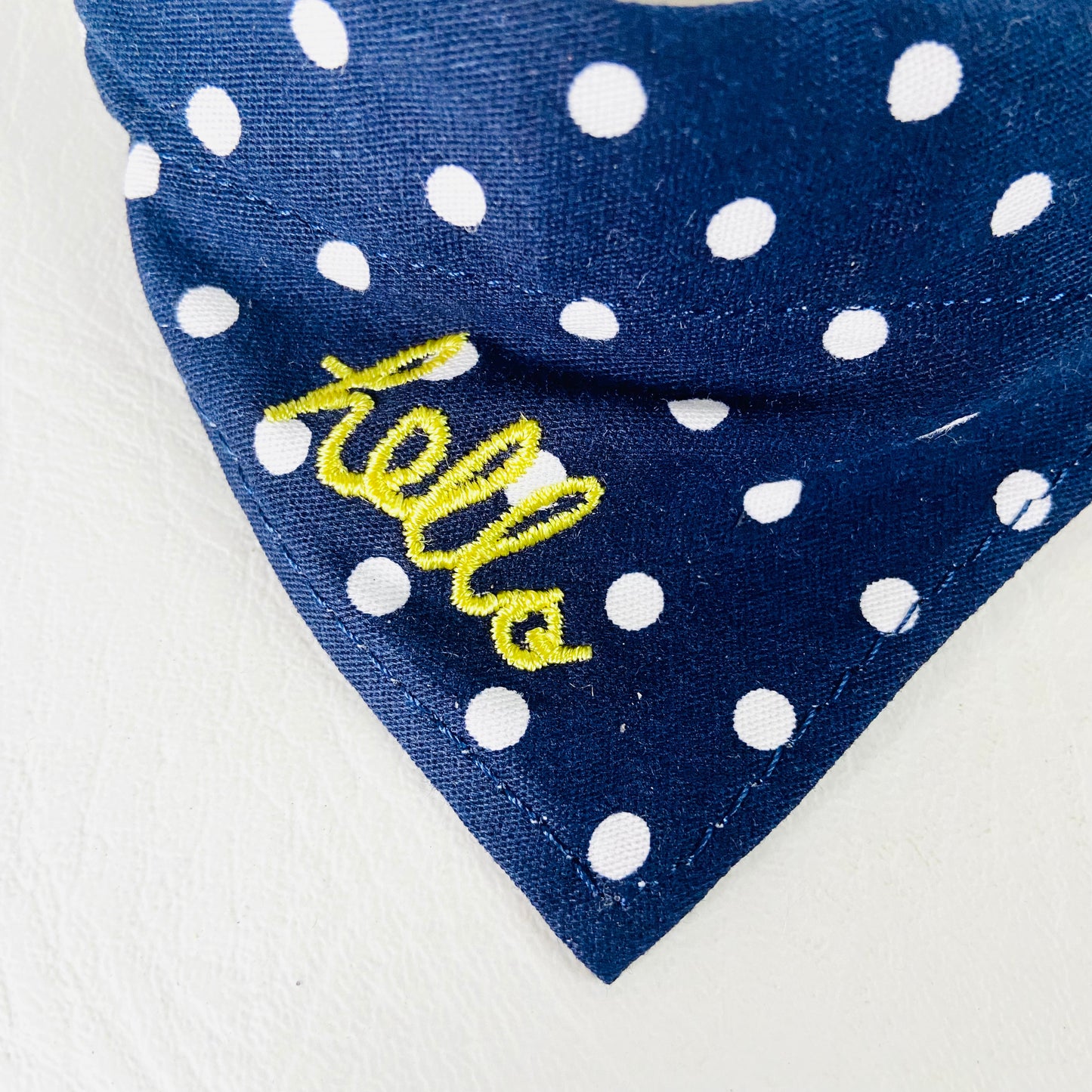 Joules | "Hello There" | Cat Collar & Neckerchief | Navy Blue Polkadot | Safety Release | NEW