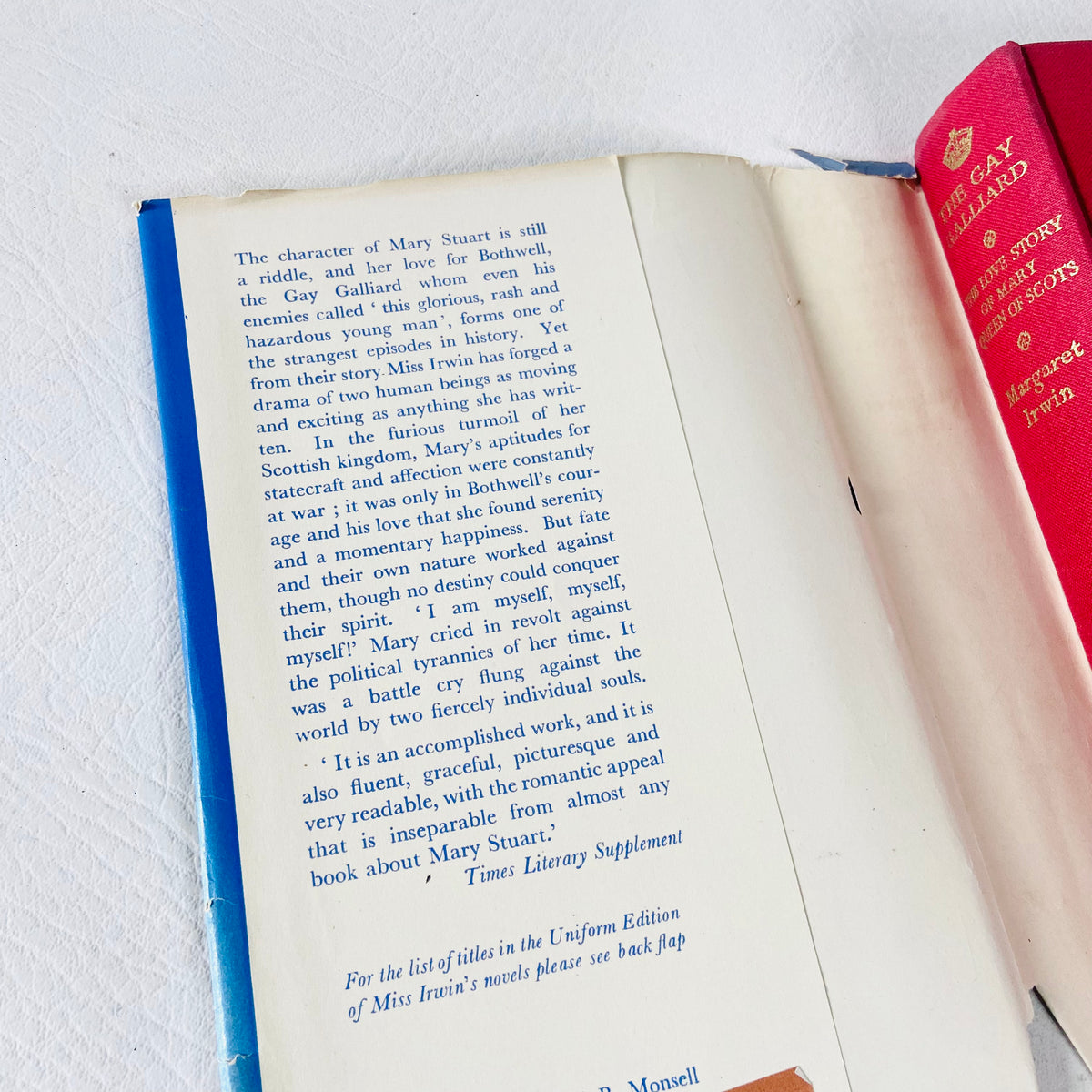 The Gay Galliard | Margaret Irwin | Hardback Dustjacket | Chatto & Windus | Vintage 1956