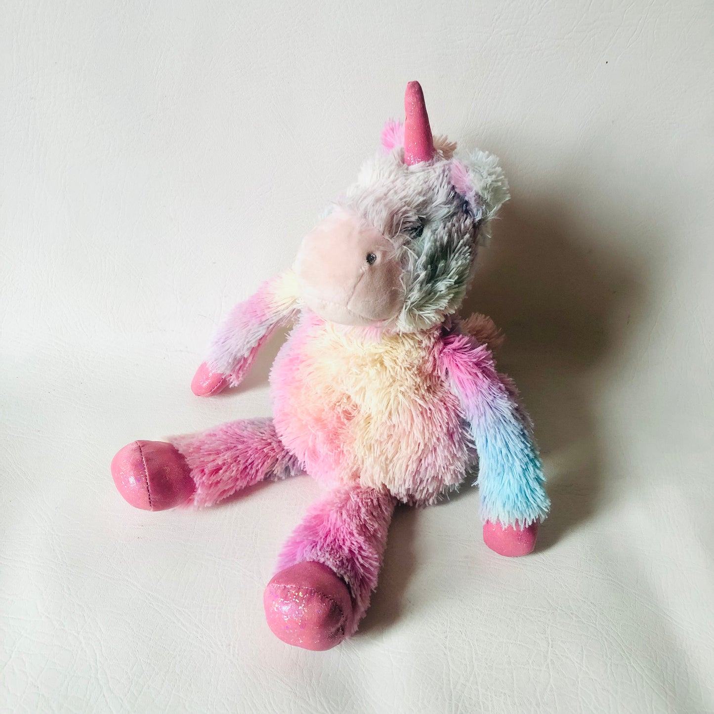 Warmies Pink Rainbow Unicorn Microwaveable Soft Toy Plush Approx 15" Heatable