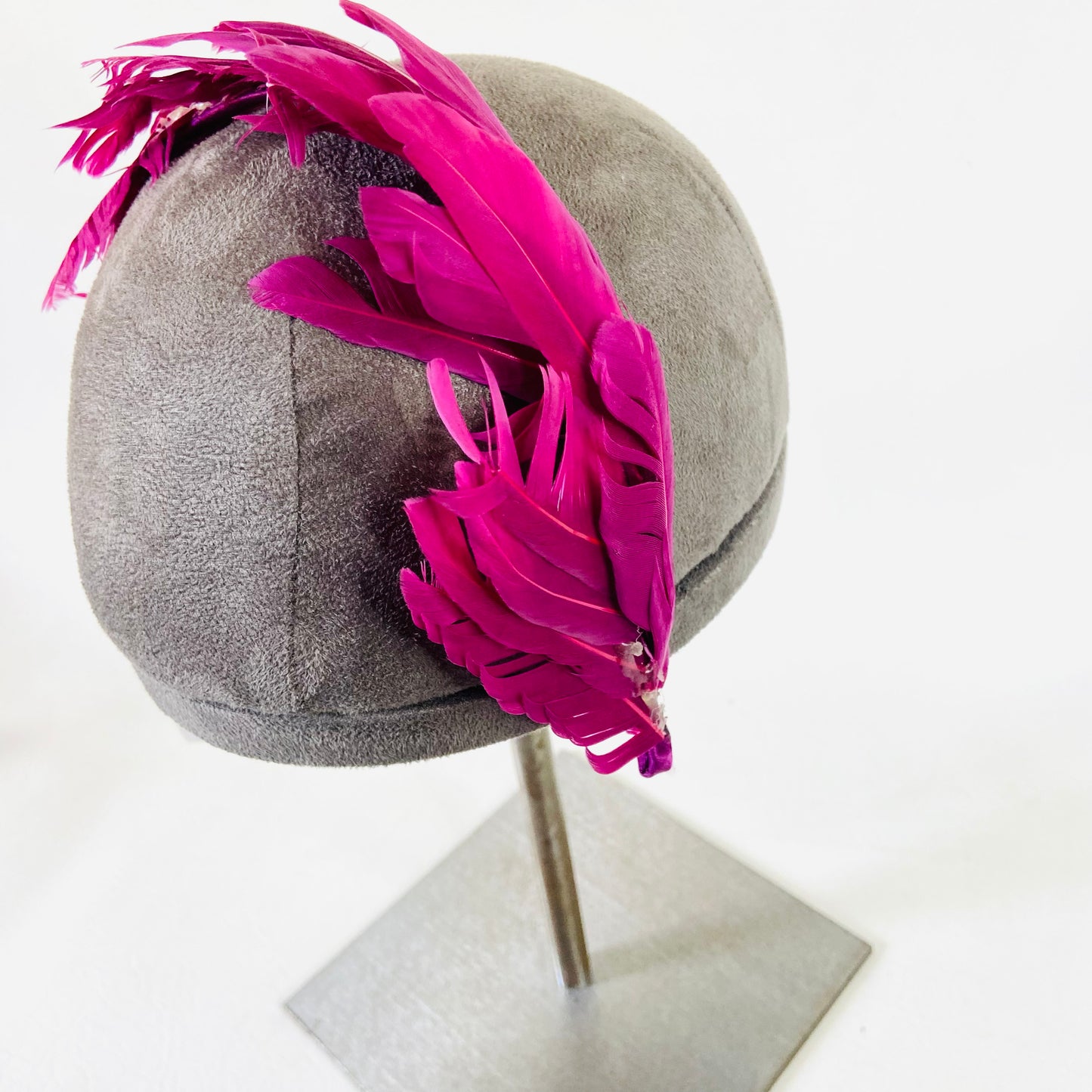 Zara | Fuchsia Pink | Feathered Fascinator Headband Headpiece | Size S M | New with Defects