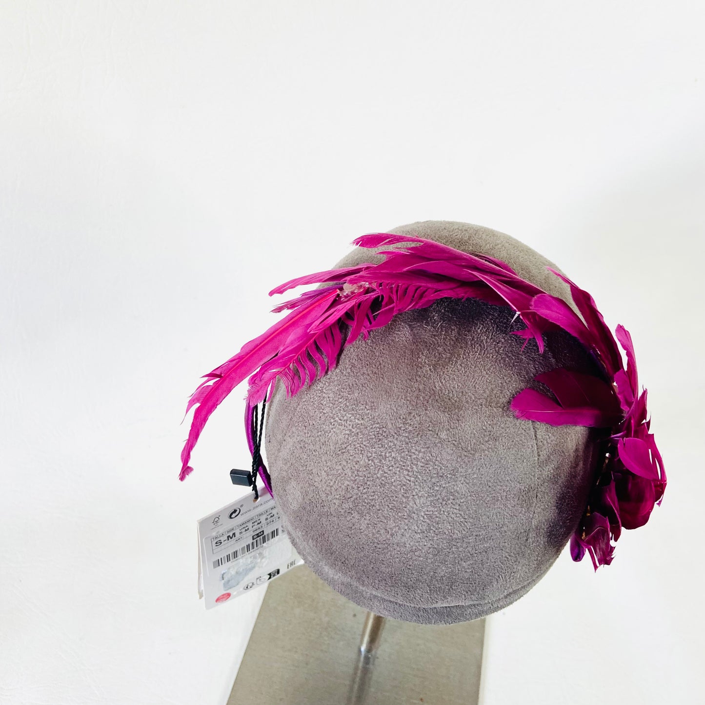 Zara | Fuchsia Pink | Feathered Fascinator Headband Headpiece | Size S M | New with Defects