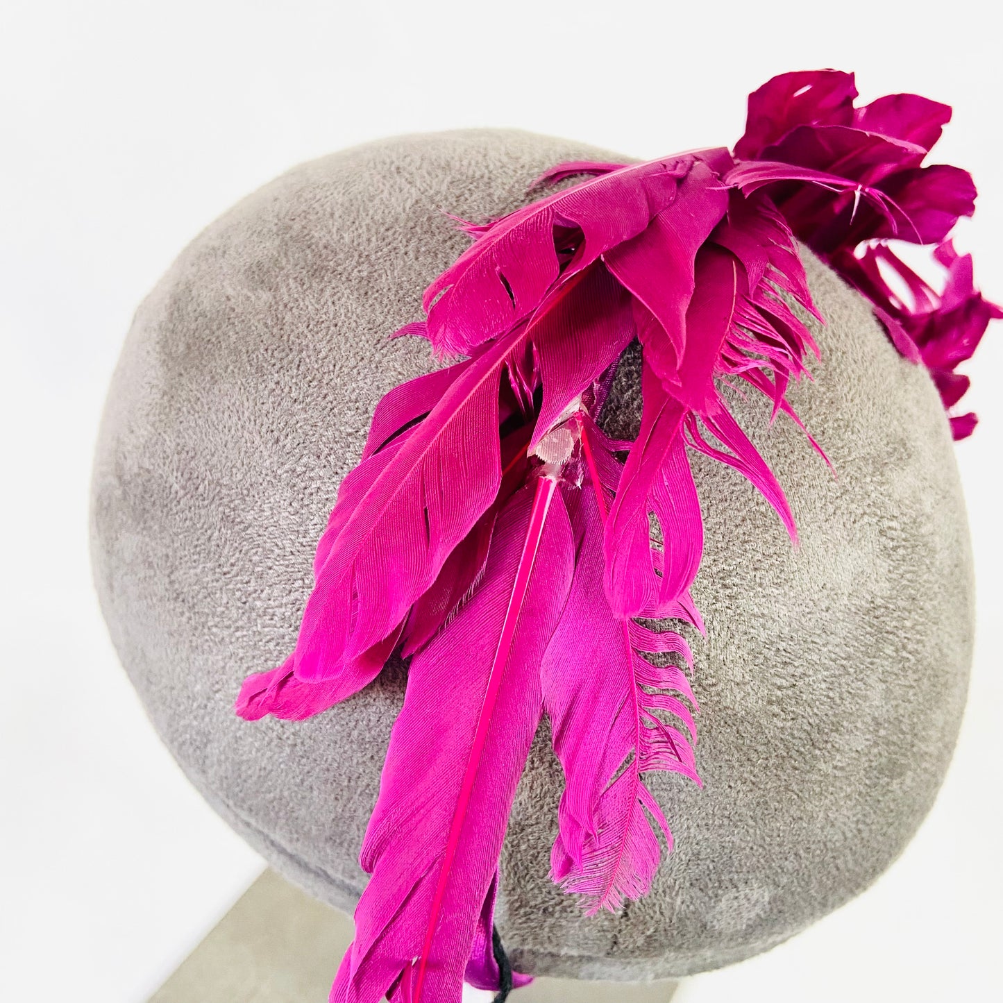 Zara | Fuchsia Pink | Feathered Fascinator Headband Headpiece | Size S M | New with Defects