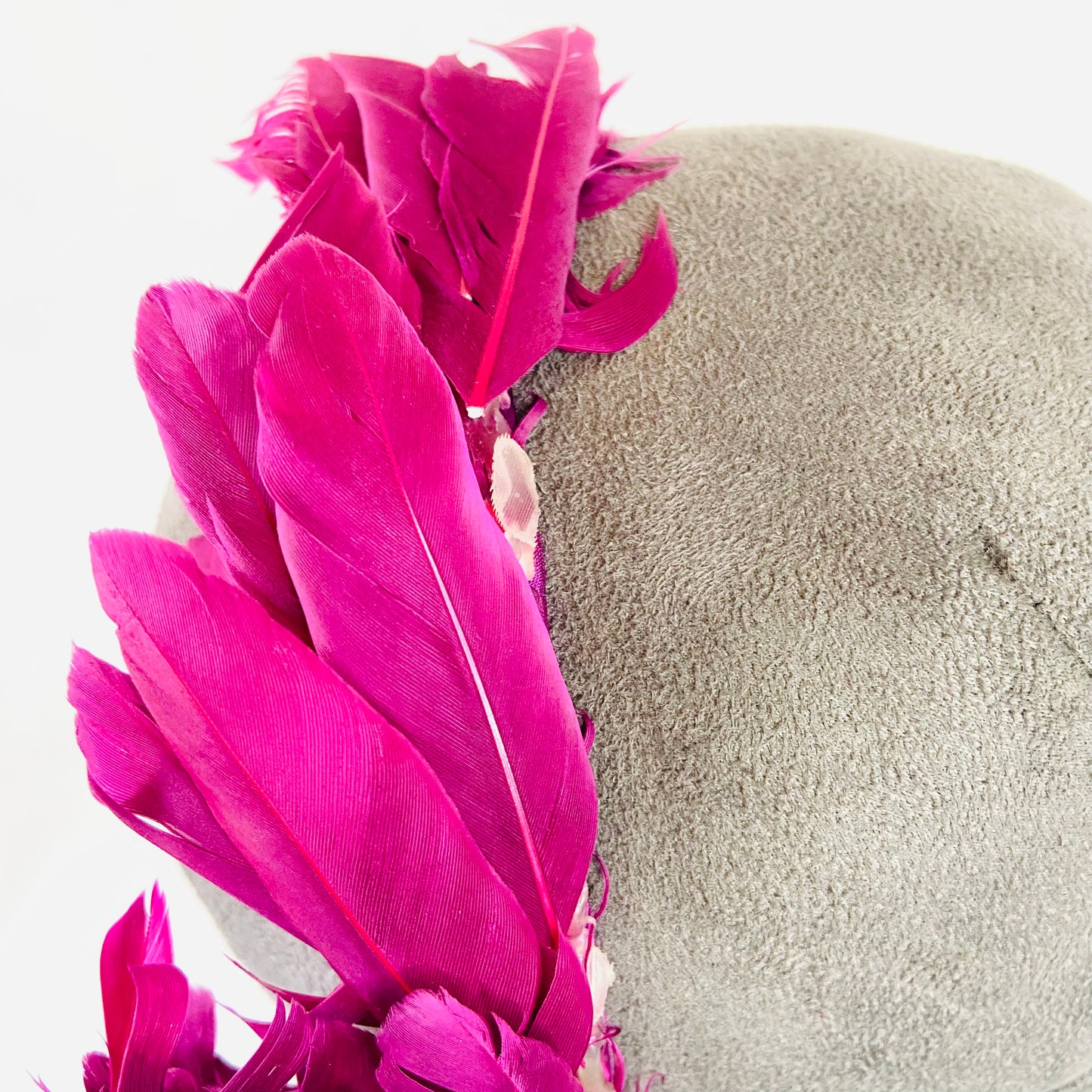 Zara | Fuchsia Pink | Feathered Fascinator Headband Headpiece | Size S M | New with Defects