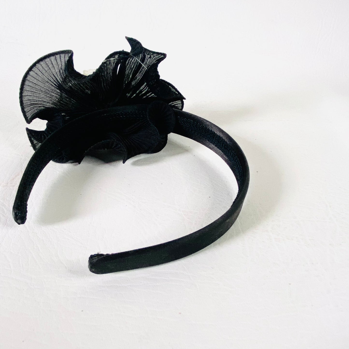 Black & White | Ruffle Fascinator Headband | Lace, Pearl & Cameo Detail | One Size