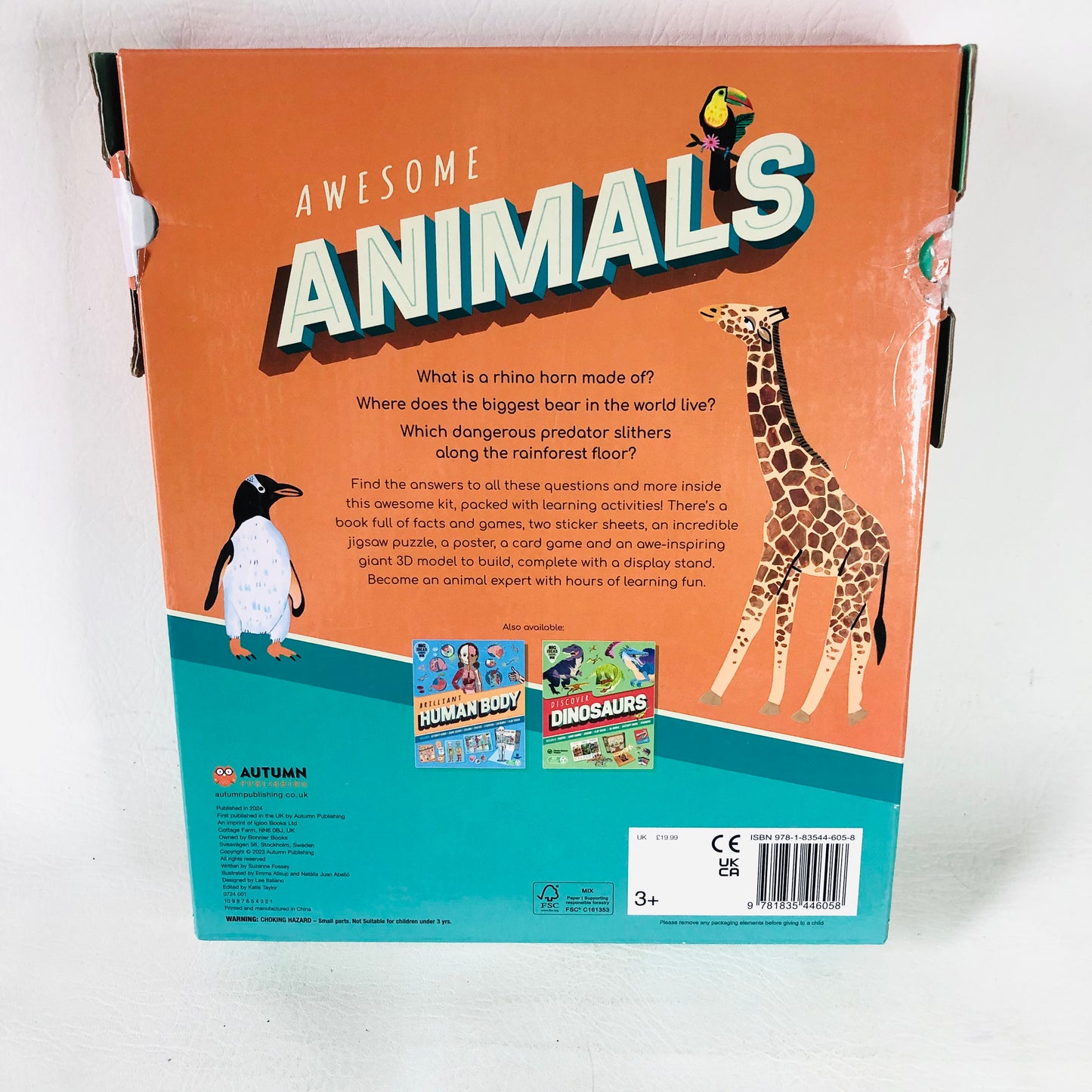 Awesome Animals: Big Ideas Learning Box for Children Puzzle Book Game RRP £19.99