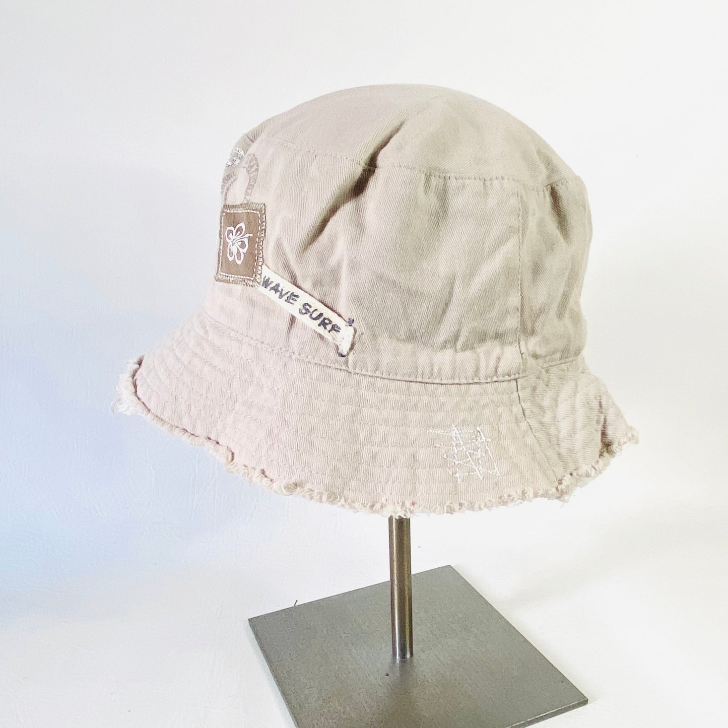 M&Co Kids | Beige Stone | Wave Surf | 100% Cotton | Bucket Hat 90's Y2K Summer | M/L