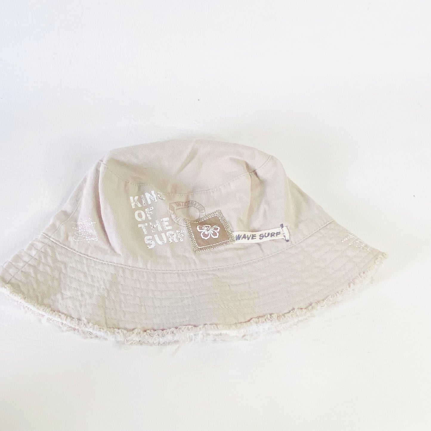 M&Co Kids | Beige Stone | Wave Surf | 100% Cotton | Bucket Hat 90's Y2K Summer | M/L