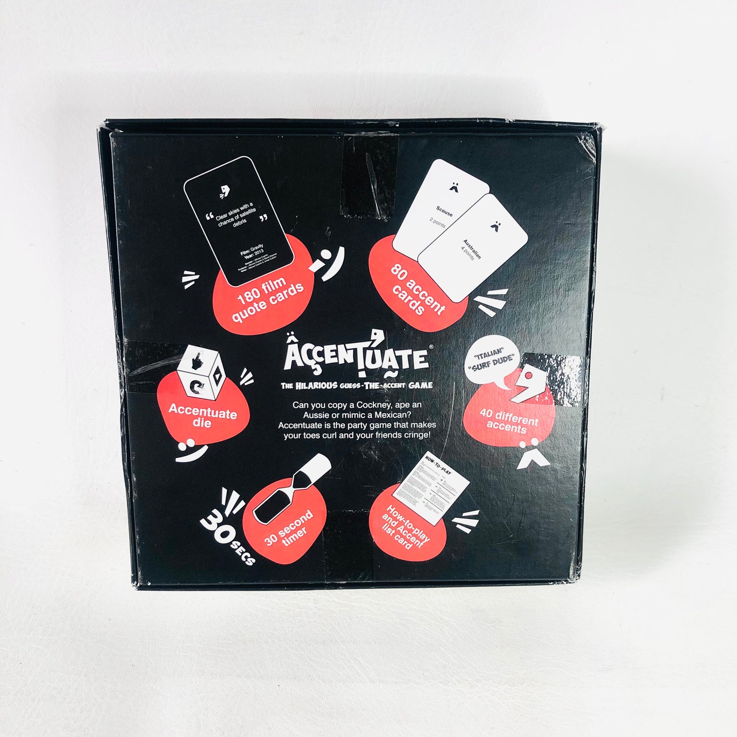 Accentuate Board Game Hilarious GUESS the Accent for Families Game Night