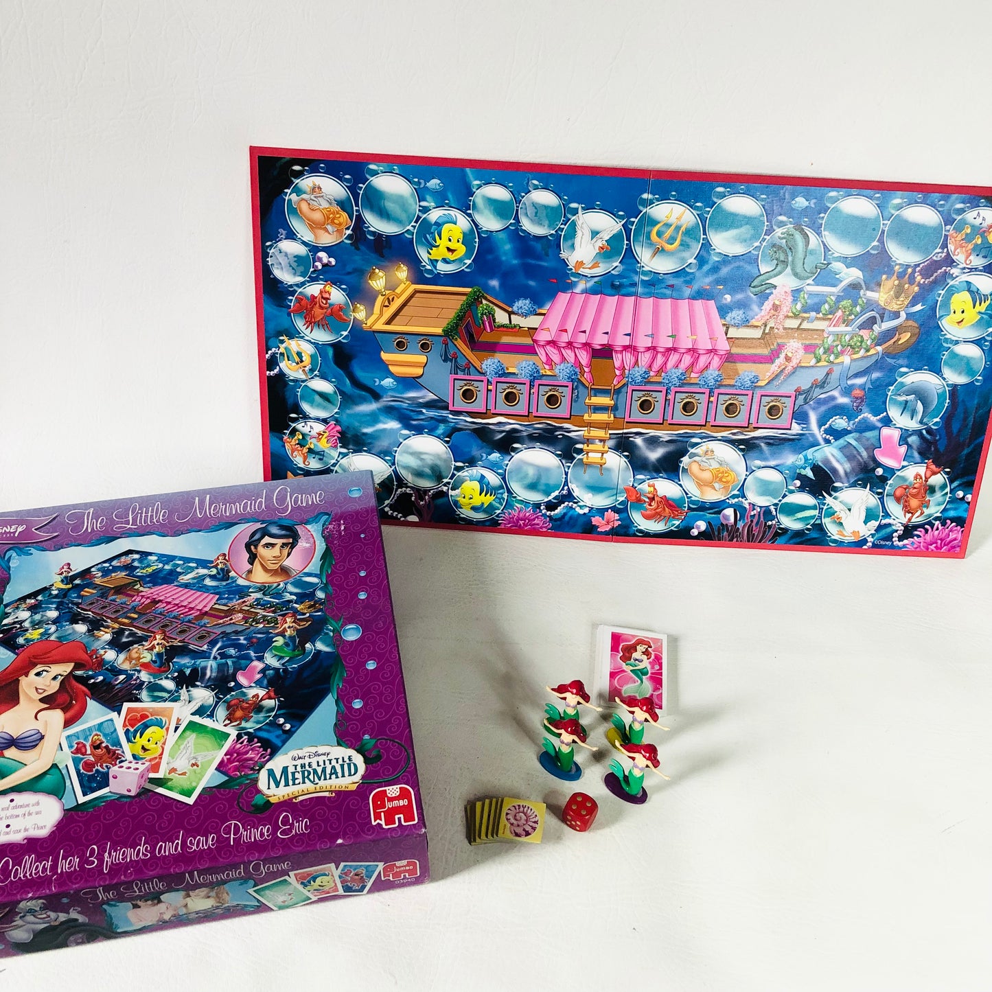 Disney The Little Mermaid Retro Board Game By Jumbo 5+  Missing Instructions