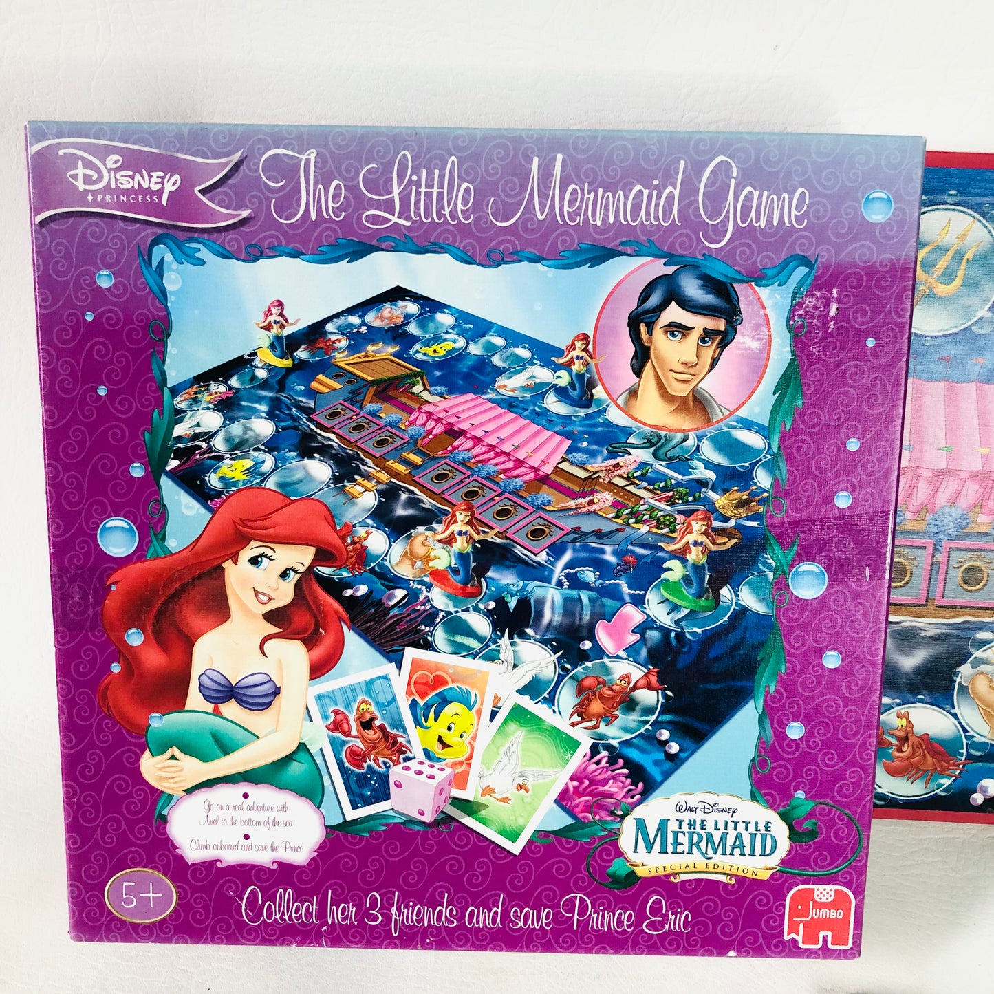 Disney The Little Mermaid Retro Board Game By Jumbo 5+  Missing Instructions