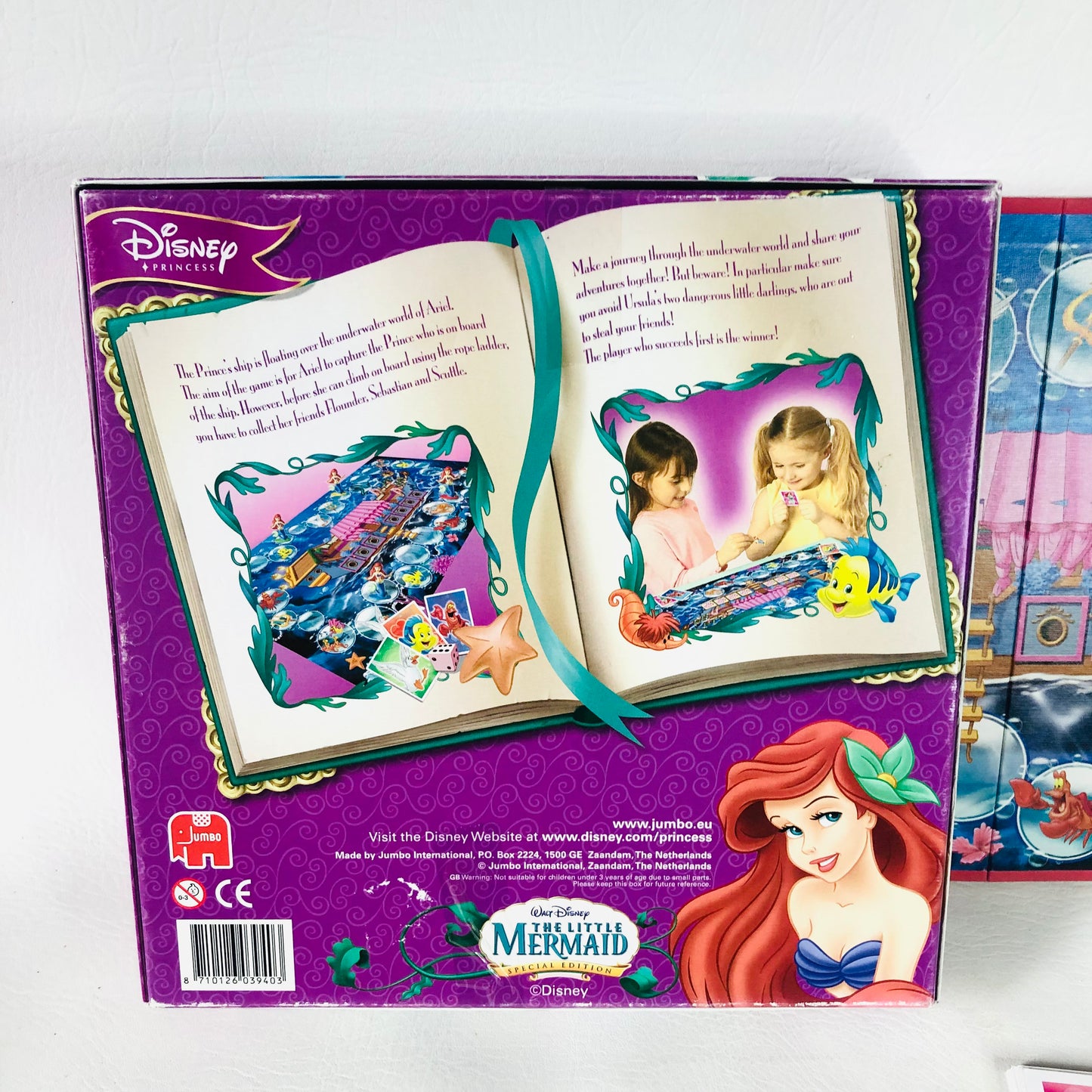Disney The Little Mermaid Retro Board Game By Jumbo 5+  Missing Instructions