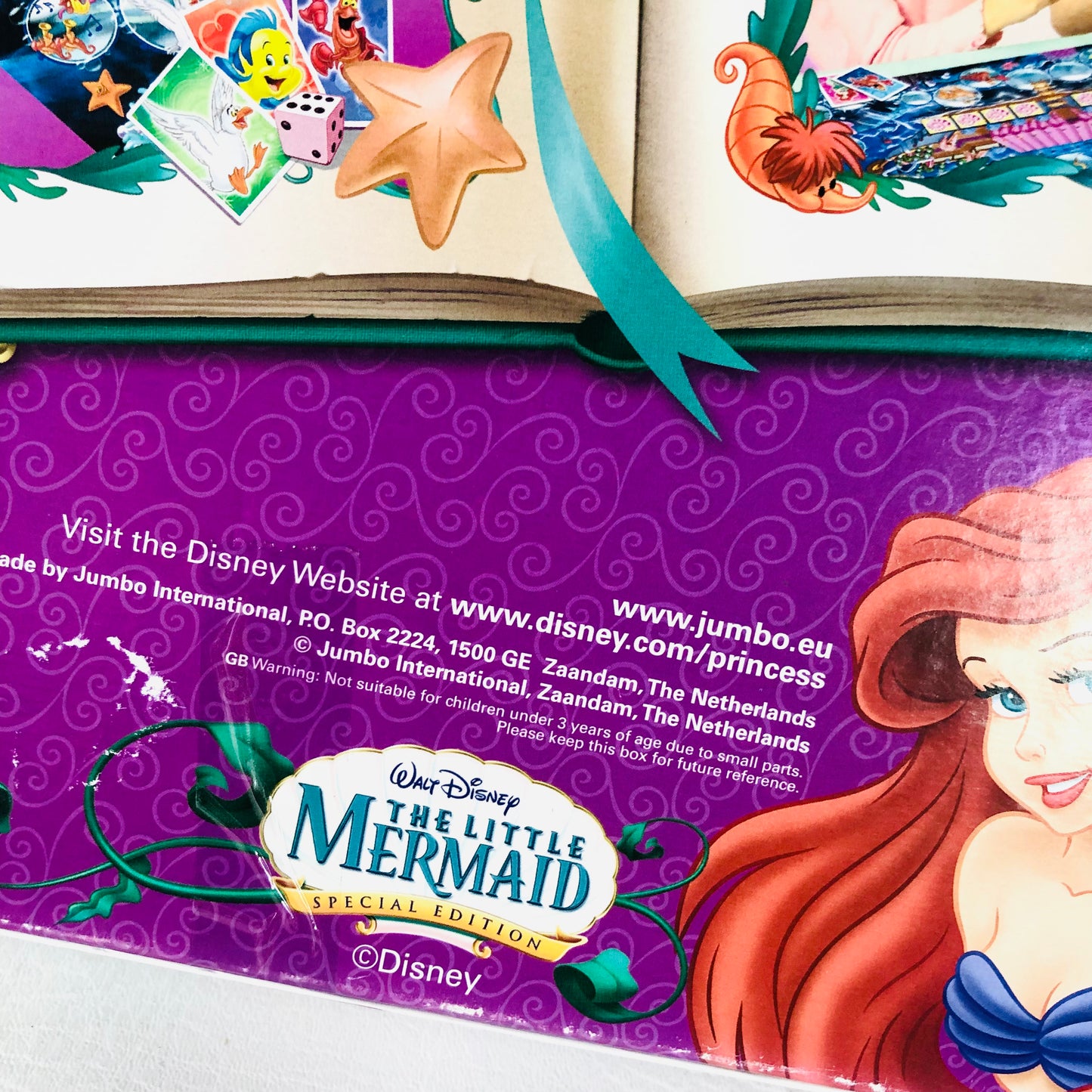 Disney The Little Mermaid Retro Board Game By Jumbo 5+  Missing Instructions