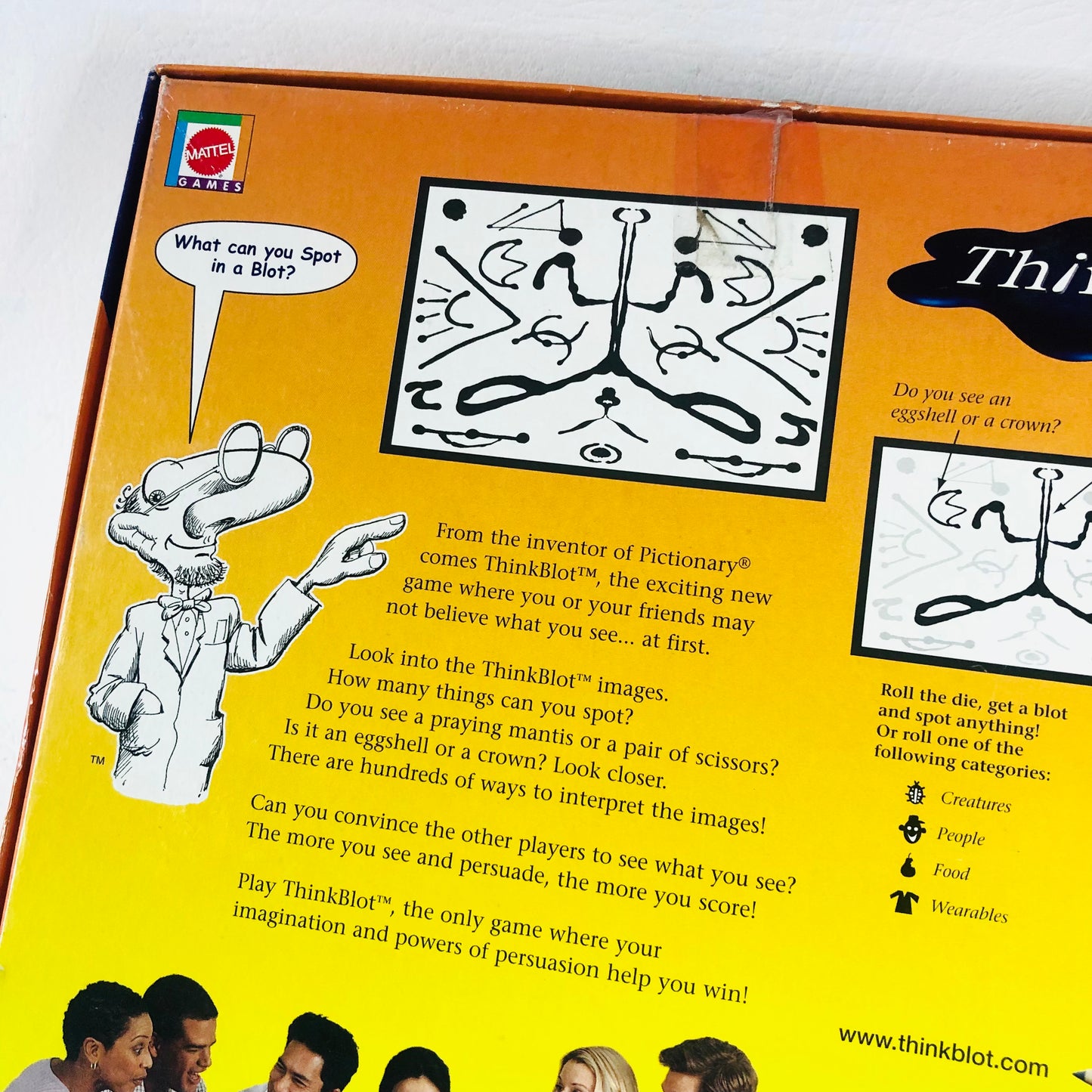 ThinkBlot Game What Can You Spot In The Blot? Mattel Adult Games