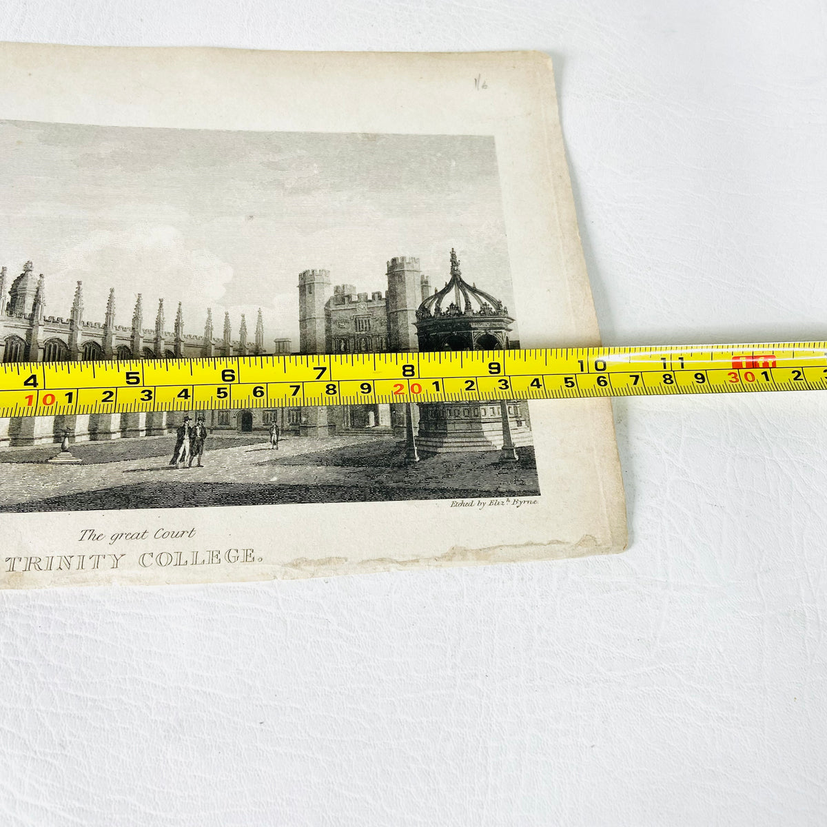 Collection 5X Antique Engravings Paper Prints Cambridge Landmarks (Kings College, Downing College, Trinity College)
