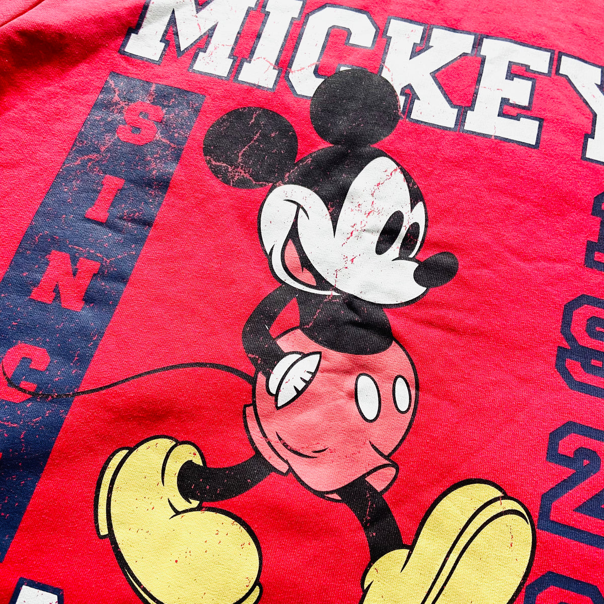 Disney Mickey Mouse | Red | Jersey Sweatshirt | Primark Cares | 1928 Varsity Style | Size Medium