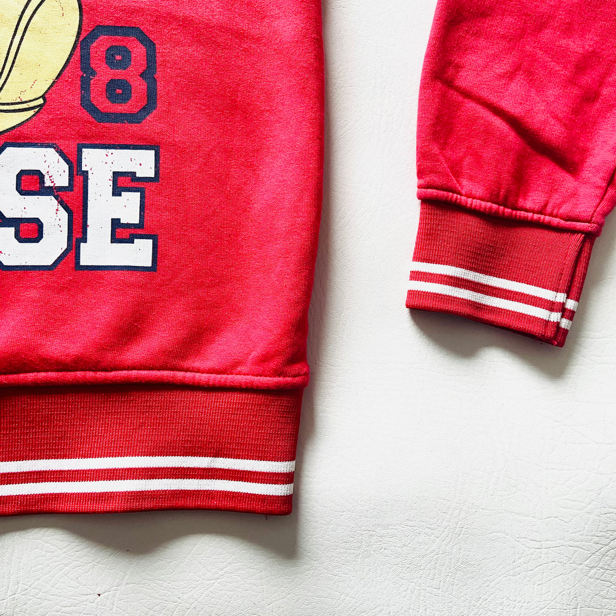 Disney Mickey Mouse | Red | Jersey Sweatshirt | Primark Cares | 1928 Varsity Style | Size Medium