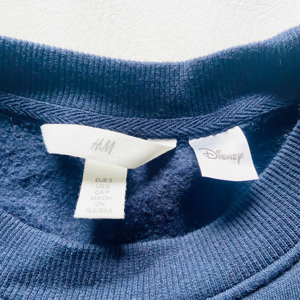 Disney X H&M | Navy Blue | Mickey Mouse | Graphic Chamonix Ski Print | Ladies Sweatshirt Jumper | Size Small