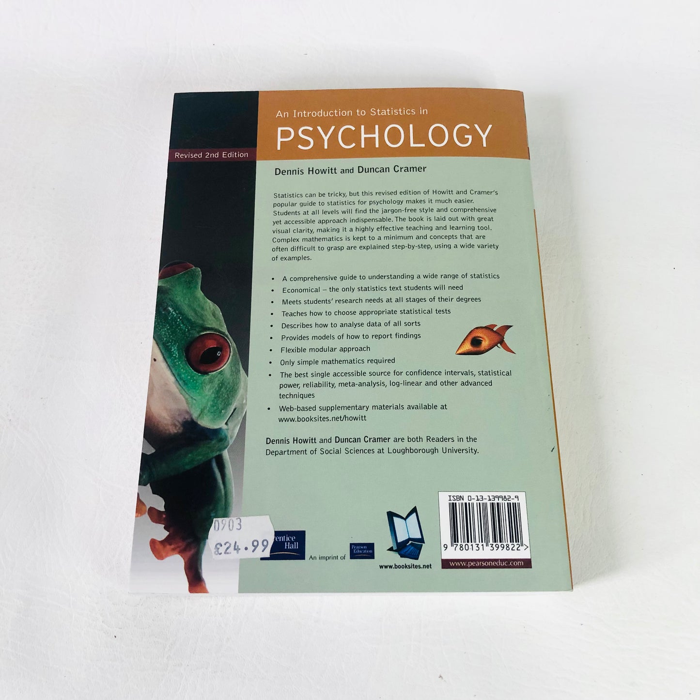 Introduction to Statistics in Psychology by Duncan Cramer, Dennis Howitt (2003) Revised 2nd Edition