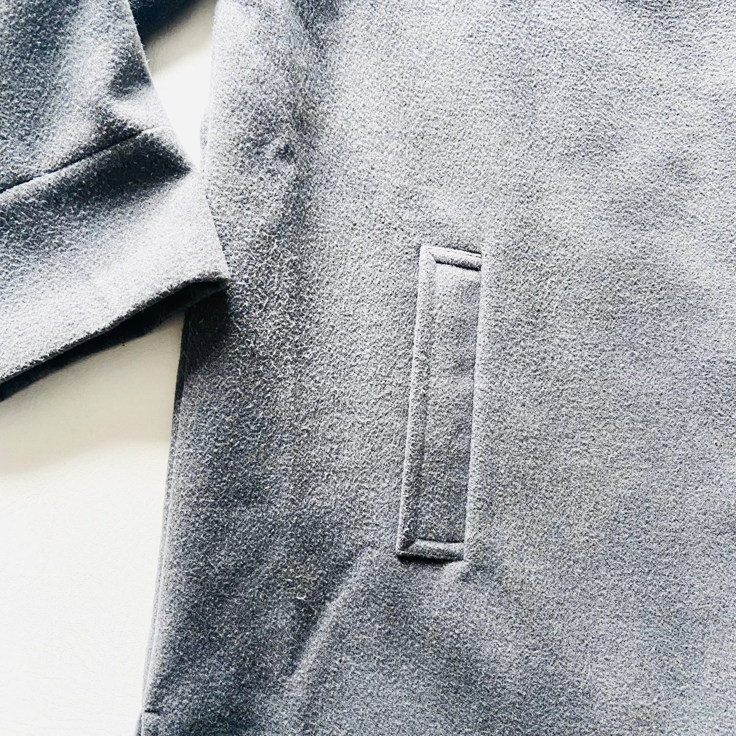Target Collection | Grey Collarless Duster Coat | Long Minimalist Jacket | Size US 12 (UK 16)