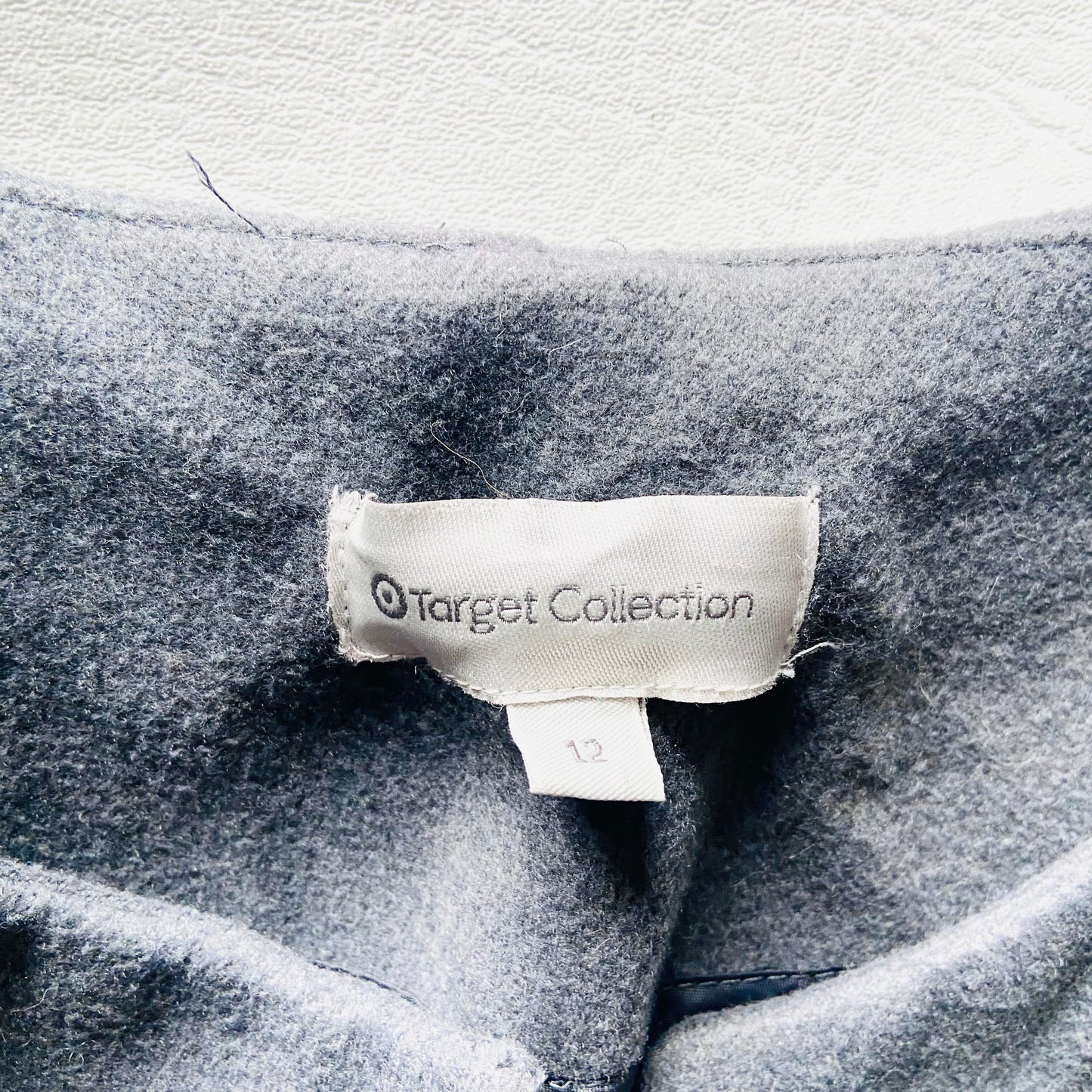 Target Collection | Grey Collarless Duster Coat | Long Minimalist Jacket | Size US 12 (UK 16)
