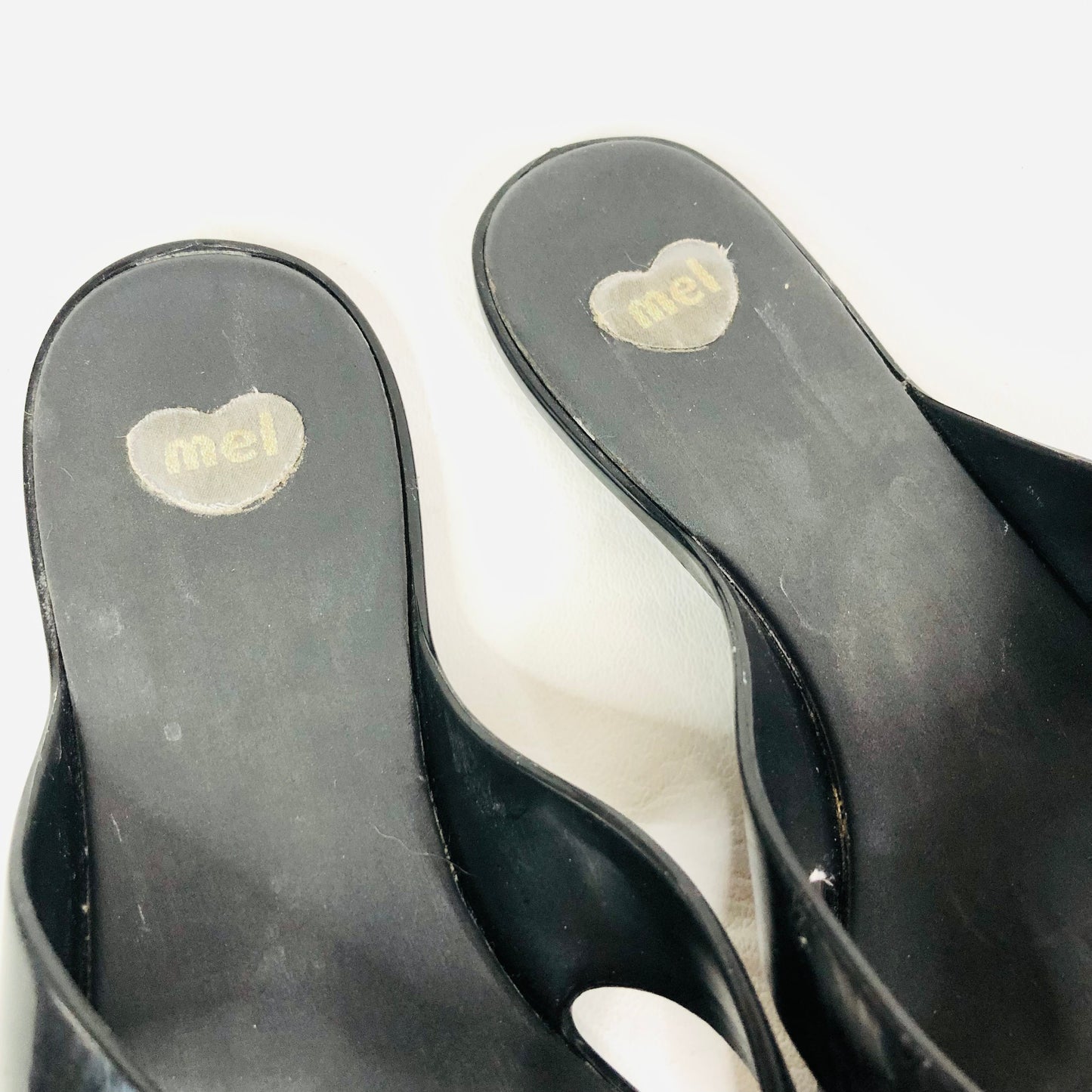 Melissa Mel Black Butterfly Thong Flip Flop Sandals UK 3 (35/36)